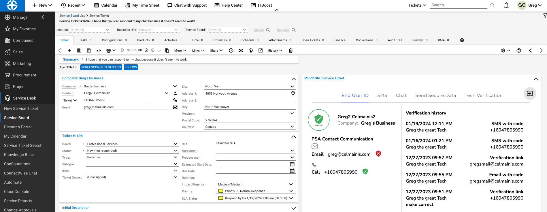 screenshot of MSP Process